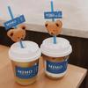 Disposable U-Shaped Plastic Cups with Flip Lids