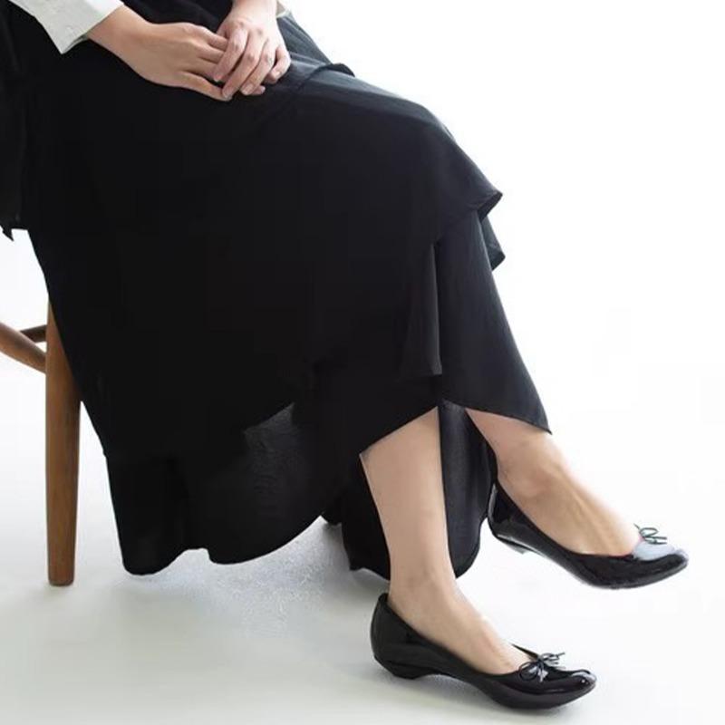 Sheepskin version~ Raspberry babe eggplant shoes women's bow single shoes women's shallow mouth flat ballet shoes