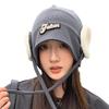 Warm Ear Protection Knitted Wool Hat with Big Head Circumference Showing Face Small Pile of Hats Versatile Head Hat