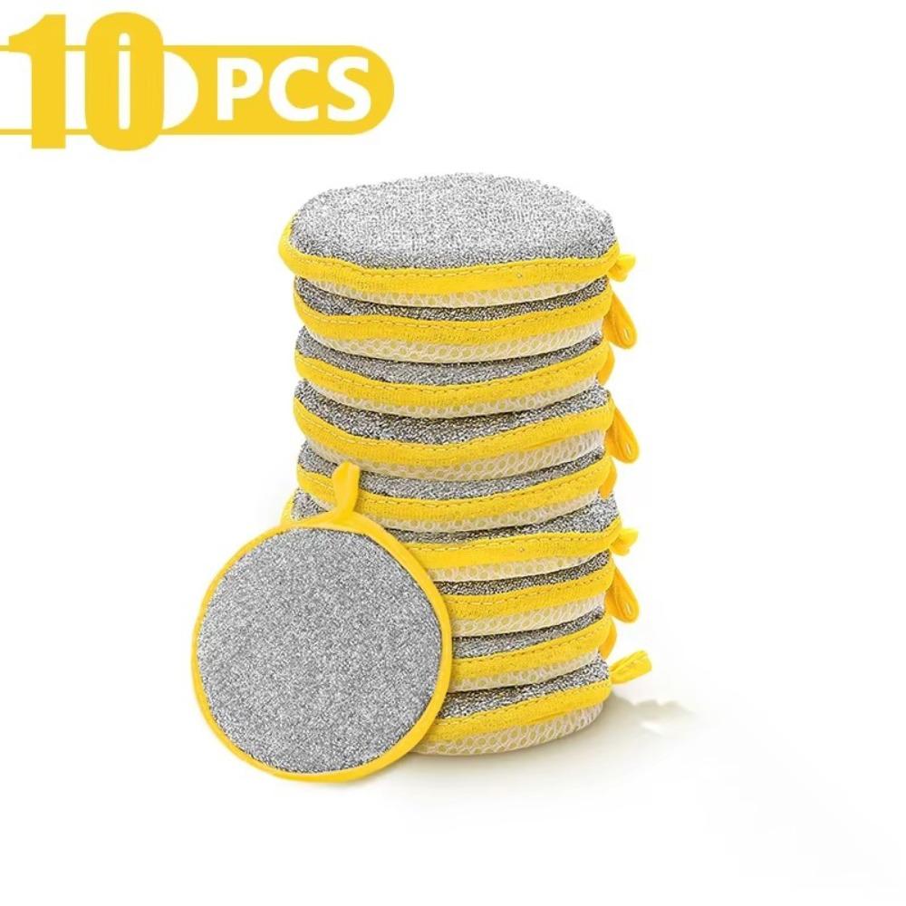 3/5/10PCS Double-sided Kitchen Dishwashing Sponge Reusable Oil-free Dishwashing Cloth