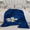 Floral Blue Blanket Microfiber Flannel Cover Blanket Bedroom Living Room Sofa Soft And Comfortable Home Decoration
