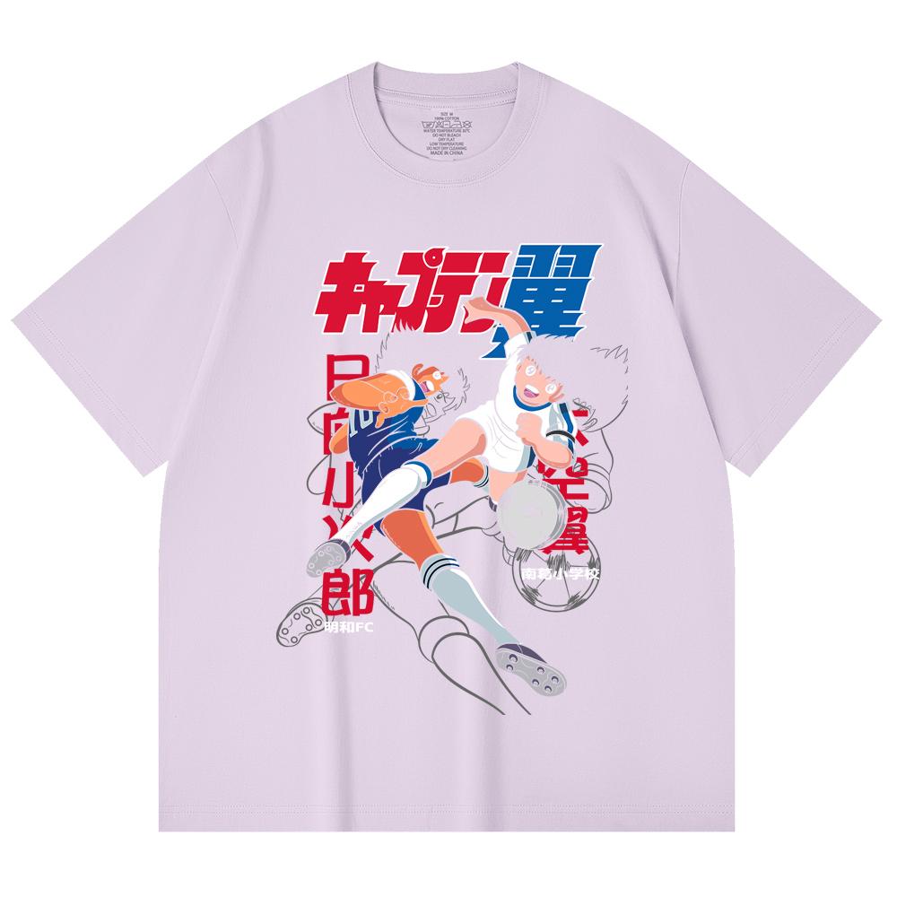 230 Gsm 100% Cotton Captain Tsubasa V2 Print Unisex Heavy Cotton T Shirt