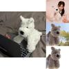 White/brown West Highland Terrier Plush Toy Pillow For Sleeping And Cuddling Great Birthday Gift For Boys And Girls