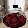 1pc Skull Pattern Carpet, Round Non Slip Durable Large Size Office Carpet, Suitable for Office