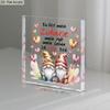 2D Flat, "Du Bist Mein" Heart-Shaped Gnome Acrylic Desktop Decoration Plaque, Suitable for wall Decoration, porch, Room, Villa, accents Home, Hallway,