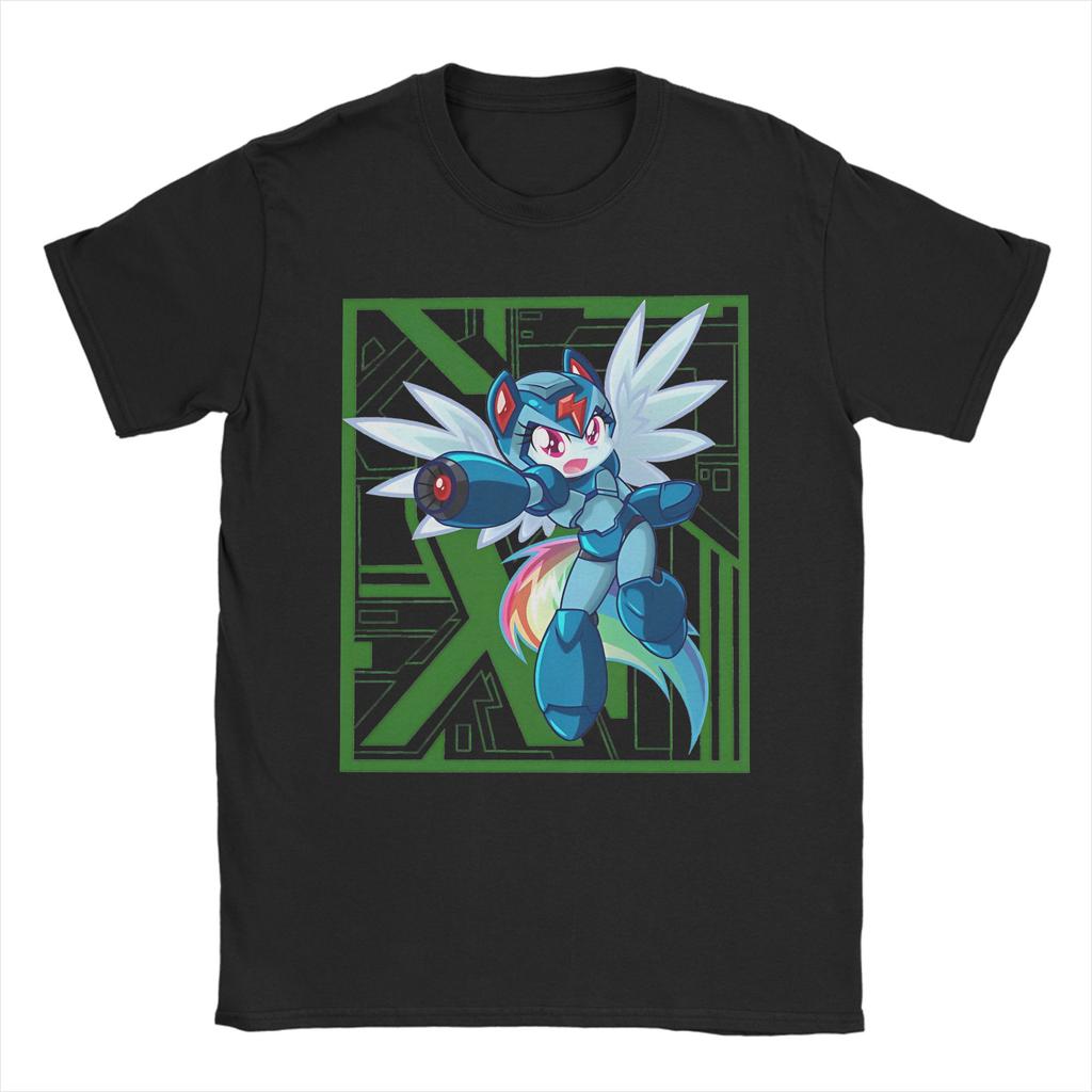 Casual Megaman X Games T-Shirt Men Cotton Short Sleeve  O-neck Summer Clothing