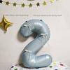 Kreatives Geburtstags-Share ist 65cm Retro Blaue Ballonband Schleife Digitale Aluminiumfolien-Ballon Geburtstags-Thema Dekoration Requisite