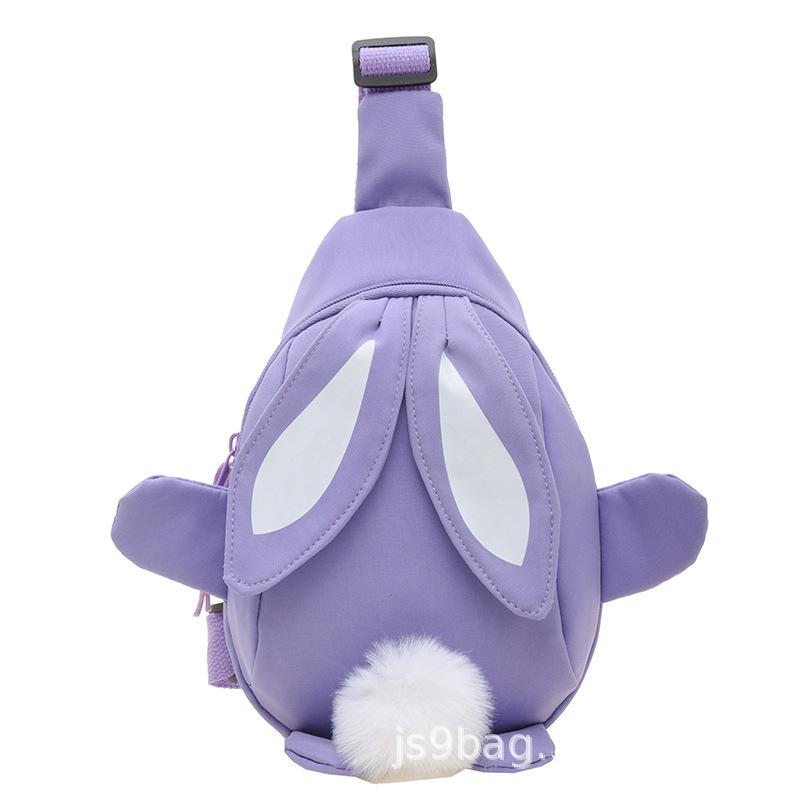 Schoolbag cartoon cute rabbit ears casual breast bag women's trendy children's bag women's new simple casual fashion shoulder messenger bag
