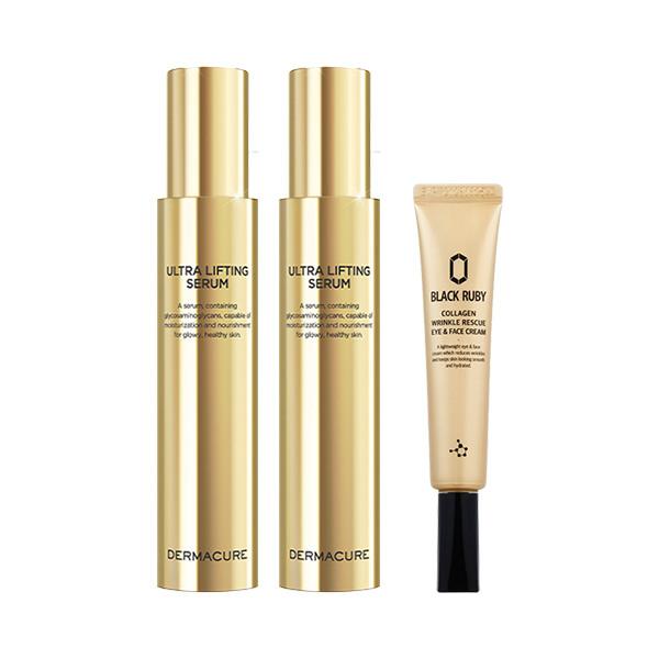 

DERMACURE Ultra Lifting Serum 80ml x2 + BLACK RUBY Collagen Eye Cream 40ml
