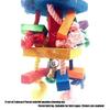 Colorful Natural Play Toy For Medium Large Birds Safe Chewing Bird Cage Hanging Activity Foraging Toy P9YB