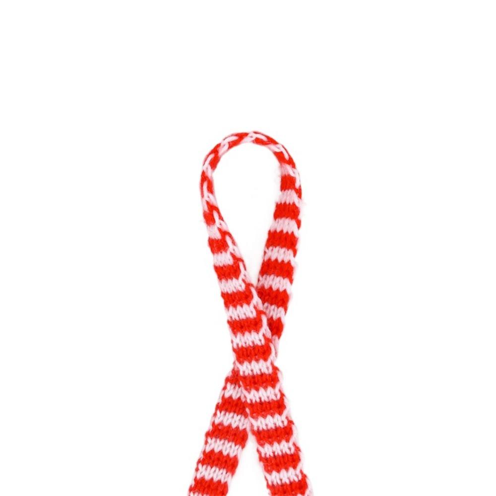 

Classical Woolen Yarn Ribbon Handmade Stripe Ribbon Christmas Knitting Ribbon Christmas Decoration белый/красный