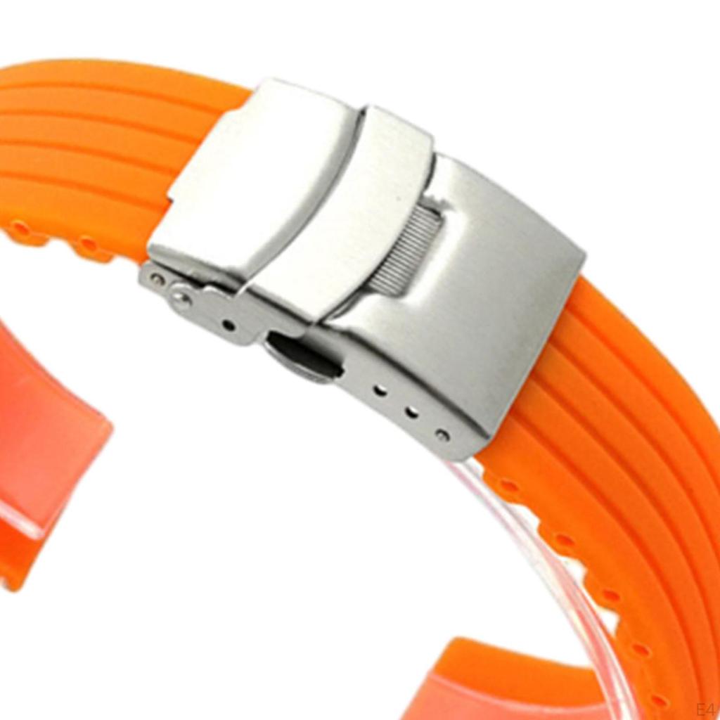 Silicone Watch Band Fitness Durable Quick Release Replacement Sport Men