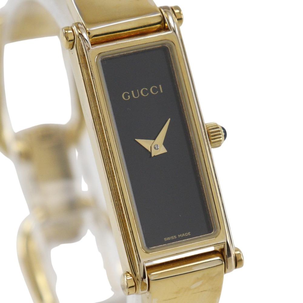 GUCCI Watches 1500L gold/black blackDial Plated Gold Quartz Analog display Women Used