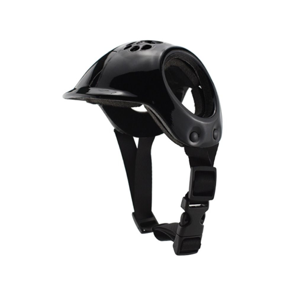 Mit Ohrlöchern Haustier Motorrad Kopfbedeckung Einfarbige Welpen Sicherheitshelm Haustier Lokomotive Helm Katze