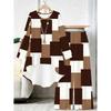 1116 Floral Print Suit Women's Long Sleeve Irregular Hoop Wide Leg Pants Casual Summer Large Size