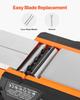 Electric Hand Planer, 82 mm Cut Width, 650W 16800 RPM Corded Power Handheld Planer for Wood, with Adjustable Cut Depth, 2 Blades, for Woodworking Wood