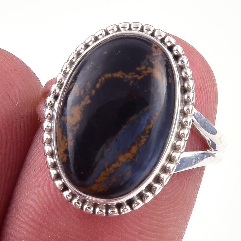

Natural Pietersite Gemstone Handmade 925 Solid Sterling Silver Ring Size 6 y3I51
