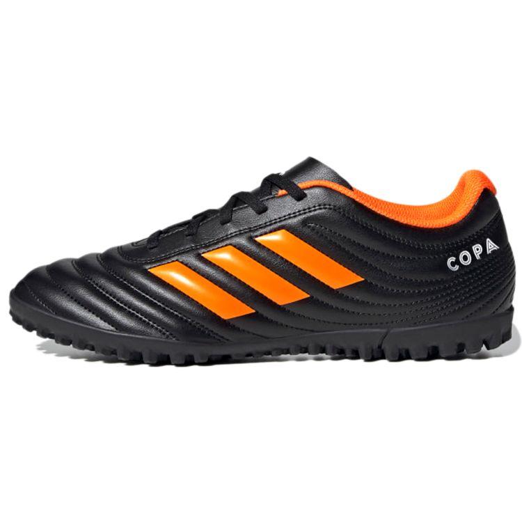 Adidas Copa 20.4 Low Lace TF (Rubber Studs) Firm Ground Artificial Grass Non-Slip Durable Soccer Shoes Men Soccer Shoes Black Orange EH1480