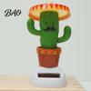 Jouet de Voiture Solaire Cactus Danseur Ornement, Figurine Décorative Amusante pour Intérieur Automobile, Animé Oscillant pour Véhicules, Décoration de Maison Style Tropical