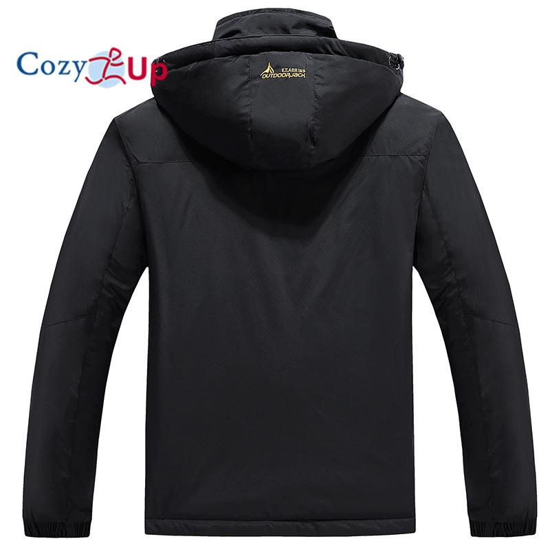 Giacca calda antivento e antipioggia con cappuccio oversize da uomo Cozy Up