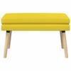 Double Layer Bench Light Yellow 80 X 40 X 47 Cm Fabric