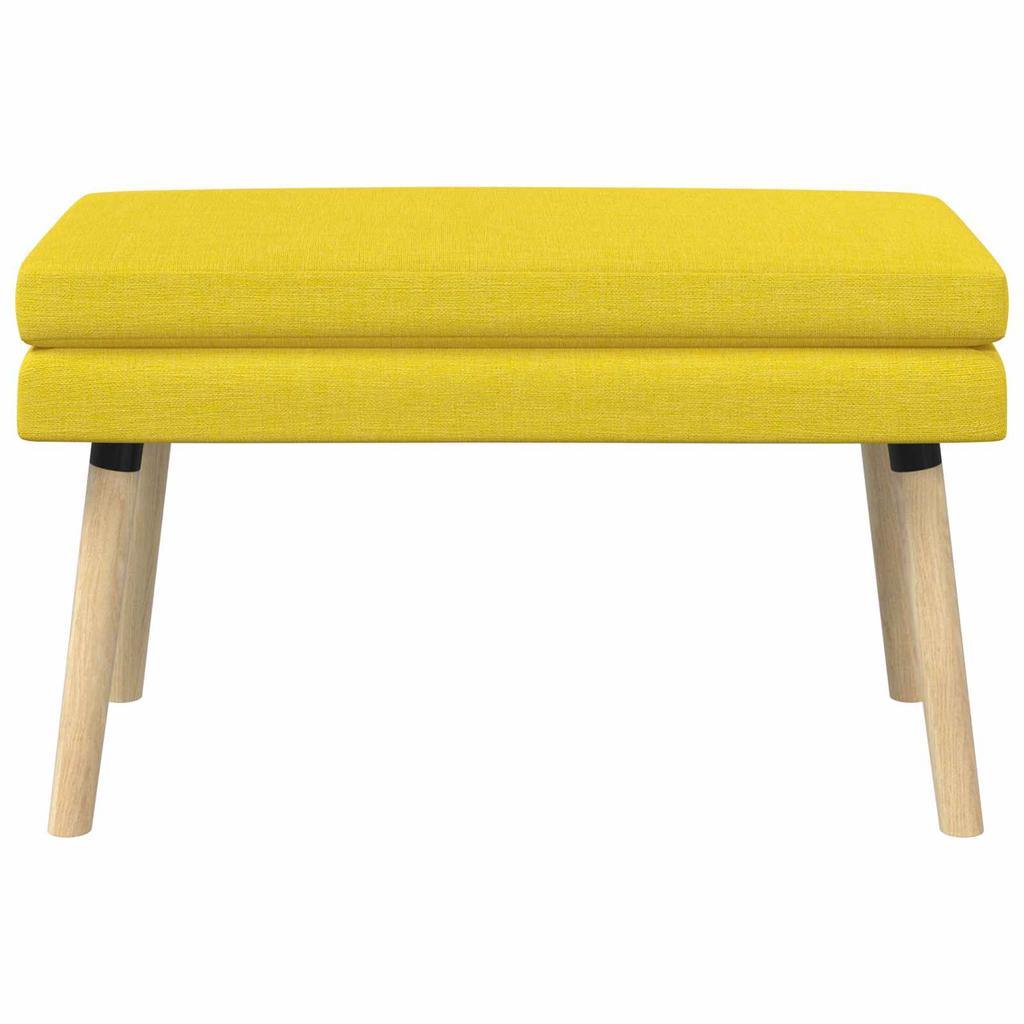 Double Layer Bench Light Yellow 80 X 40 X 47 Cm Fabric