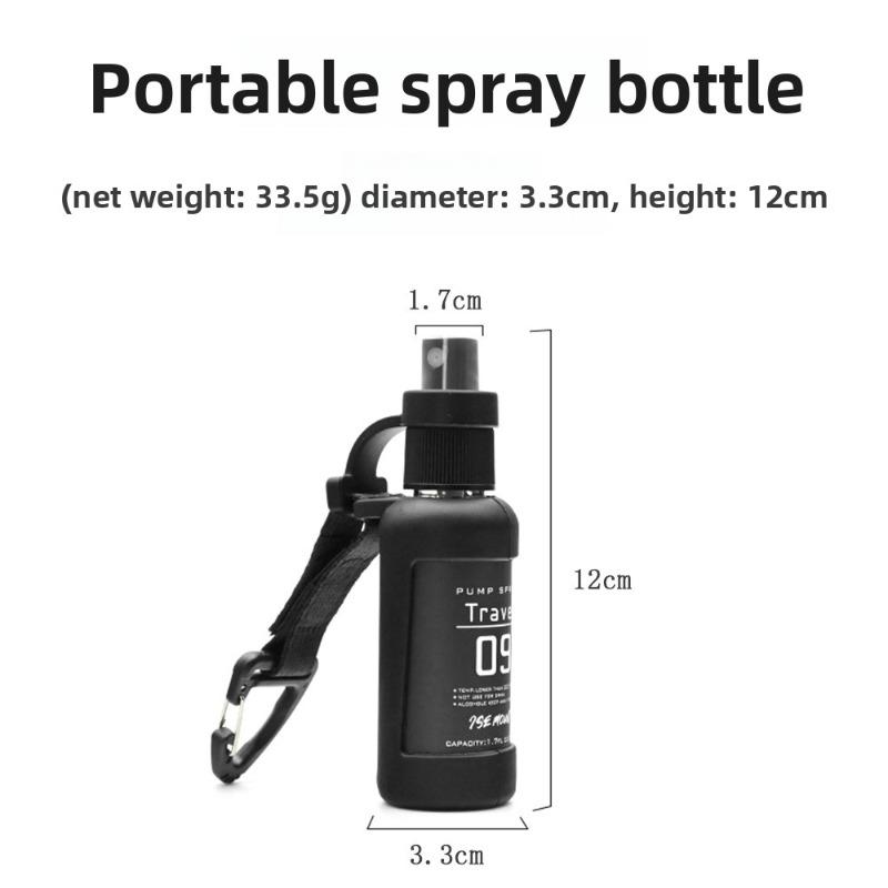 1PC Outdoor Camping Trip Spray Bottle Alcohol Dispenser Bottle Tactical Portable Spray Bottle 50ml Hiking Accessories Black 4