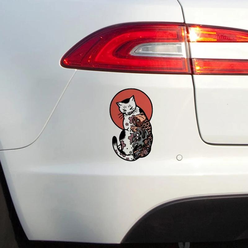 Samolepky na auto Horitomo Monmon Cat Osobnost Vinyl Decal Vodotěsná dekorace
