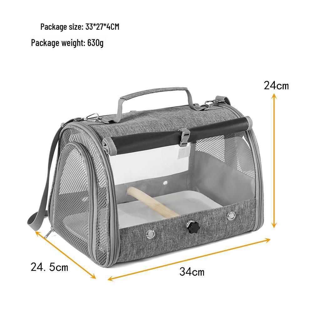 Transparent Outdoor Bird Carrier for Parrots, Cockatiels, Pigeons & Small Pets