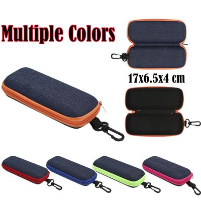 Fashion Denim Fabric Glasses Box Zipper Sunglasses Protection Container Eyeglasses Case Reading Glasses Organizer Carry Bag