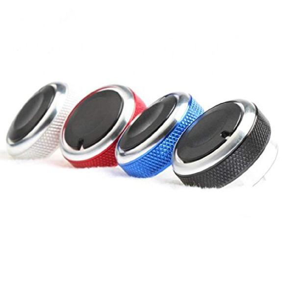 Yosoo 3pcs/Lot Aluminum Alloy Car Air Conditioning Heat Control Switch AC Knob for Ford Focus 05-14 Auto Accessories (Silver)