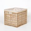 Foldable Large Capacity Imitation Wicker Rattan Storage Basket & Toy Organizer