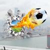 Modern Minimalist Pvc Wall Sticker With Colorful Fire Basketball Design For Boys Bedroom Decor