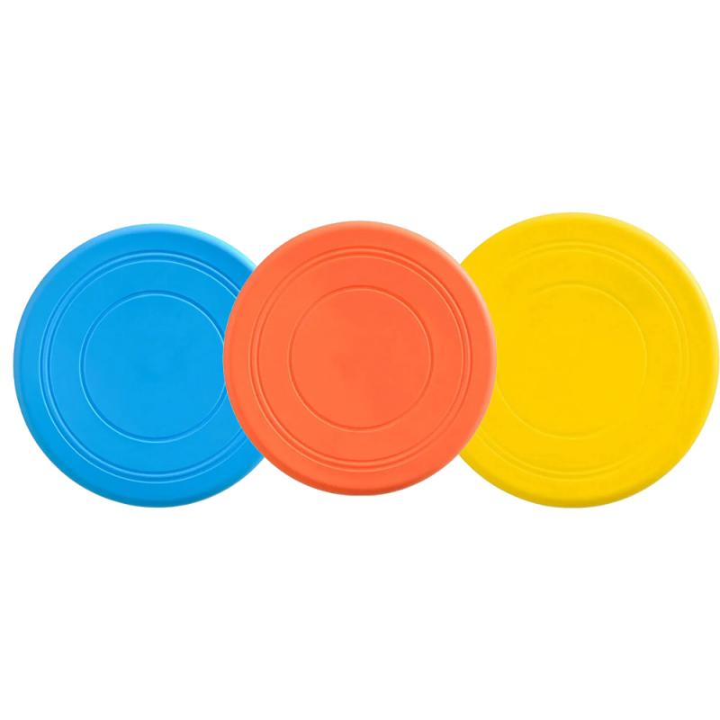 Fliegende Untertasse aus Silikon, lustiges Hunde- und Katzenspielzeug, Haustierspiel, Flugscheiben, widerstandsfähig gegen Kauen, Welpen, schnelleres Training, interaktives Haustierspielzeug