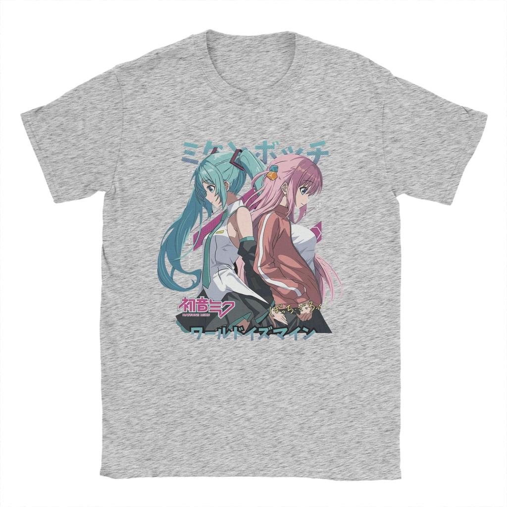Love Together Hatsunes Mikus T Shirt Mens Cotton Novelty TShirts Round Collar Tee Shirt Short Sleeve Tops Graphic Printed