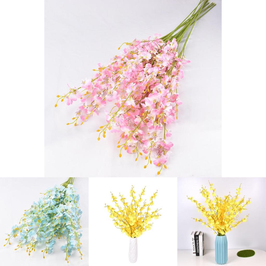 Fivebranch Oncidium Artificial Arrangement For Photography Party And Indoor Decor With Realistic Look