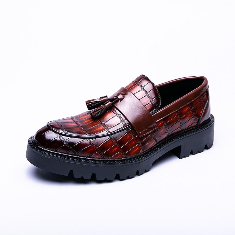 Large Size Men s Slip-On Tassel Loafers - Formal Leather Casual Shoes 39