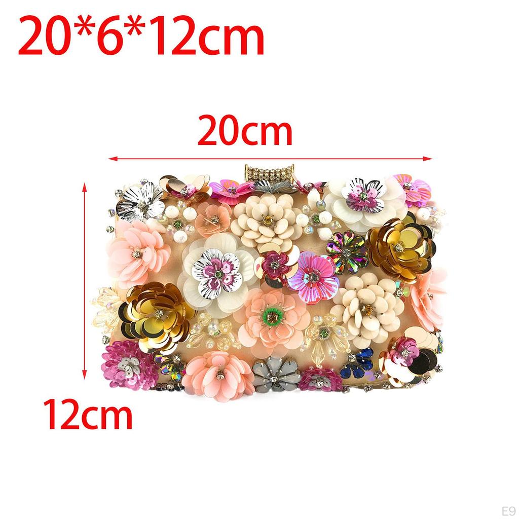 Fashion Floral Clutch for Women Bridal Bags Durable Exquisite Female Shoulder Bag