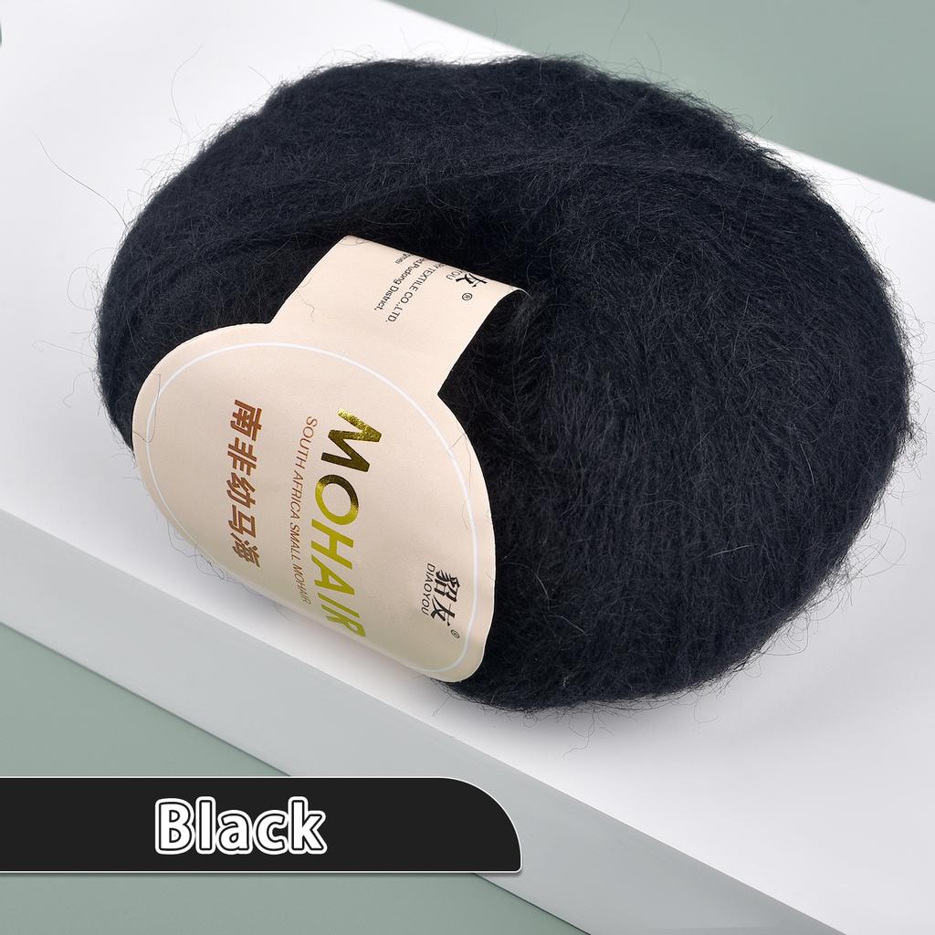 25g/Roll Soft Wool Knitting Cashmere Long Thin Yarn Roll Mohair Yarn DIY Hand Crochet Soft Mohair Cashmere Wool Knitting Yarn