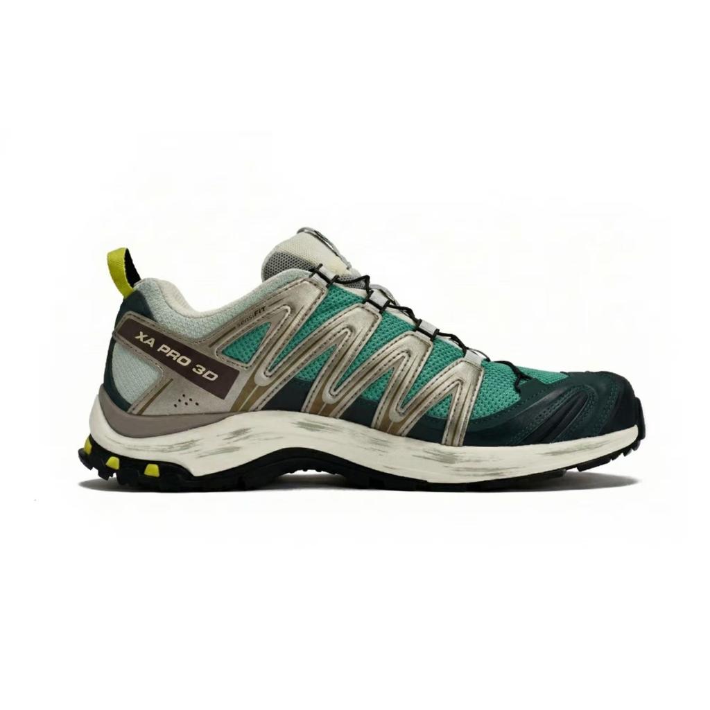 SALOMON XA PRO 3D Mesh Low top Running Shoes Unisex Gray Black Green 412322(Team1492-)
