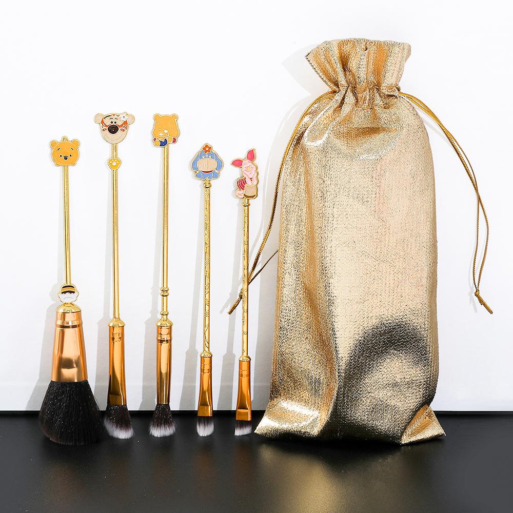

5Pcs/Set Kawaii Pooh Bear Piglet Tigger Eeyore Makeup Brushe Sets Professional Beauty Cosmetic Tool Eyeliner Present for Girlfriend