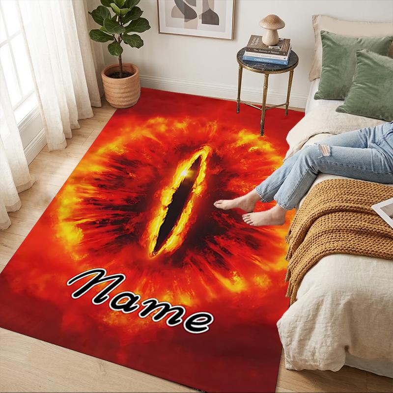 Custom Name Knightly Shield Living Room Non-Slip Area Rug Soft Carpet for Bedroom Kids Playroom Sofa Office Home Decor Doormat