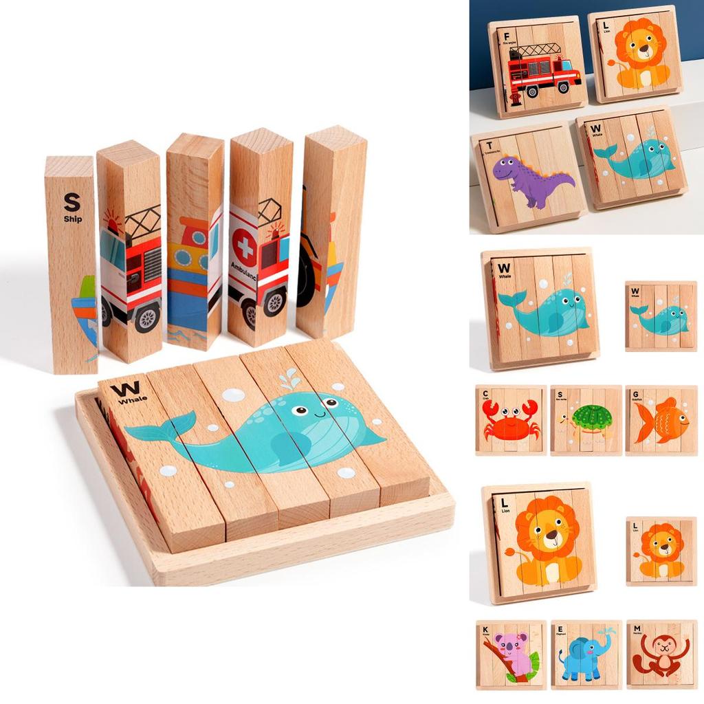 Wooden Alphabet Blocks Puzzle Set For Early Learning With Diy Fun For Kids