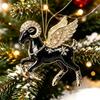 Christmas Tree Hanging Ornament Chinese Zodiac Goat Acrylic Pendant for Home Winter Holiday New Year Party Decor Gift