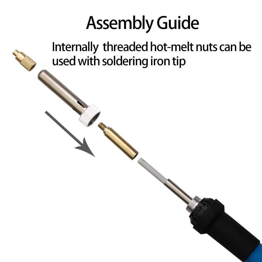 3D Printer Accessories: T12 Soldering Iron Tip Hot Melt Nut Inserter M2-M8.