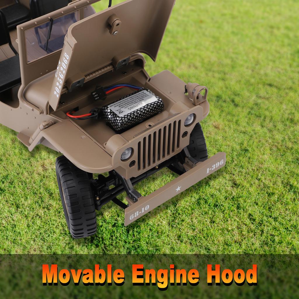 Remote Control Car, 2.4Ghz 4WD Off Road Vehicle with Lights, 1:10 All Terrain Electric Toy for Adult Kid Boy Yellow 1