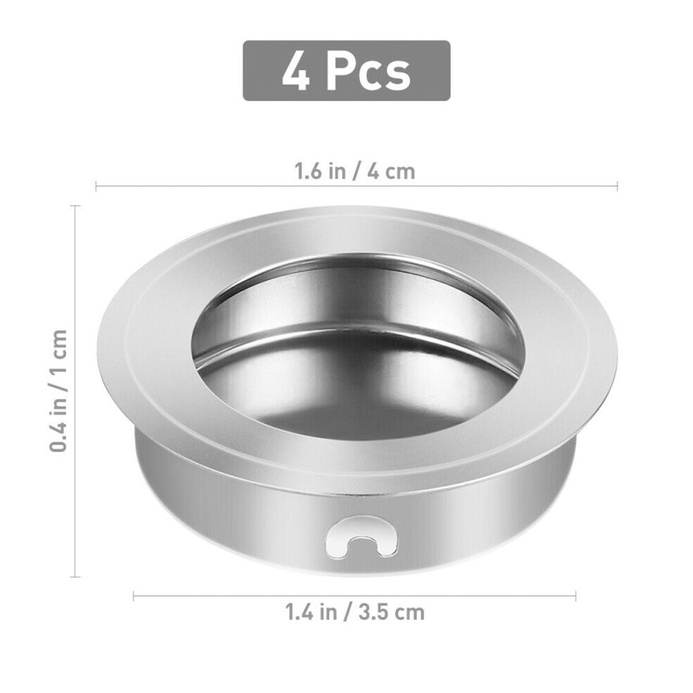 Στρογγυλή Τρύπα Λαβή Συρόμενες Πόρτες 4 X 3,5 X 1 Cm 4τμχ