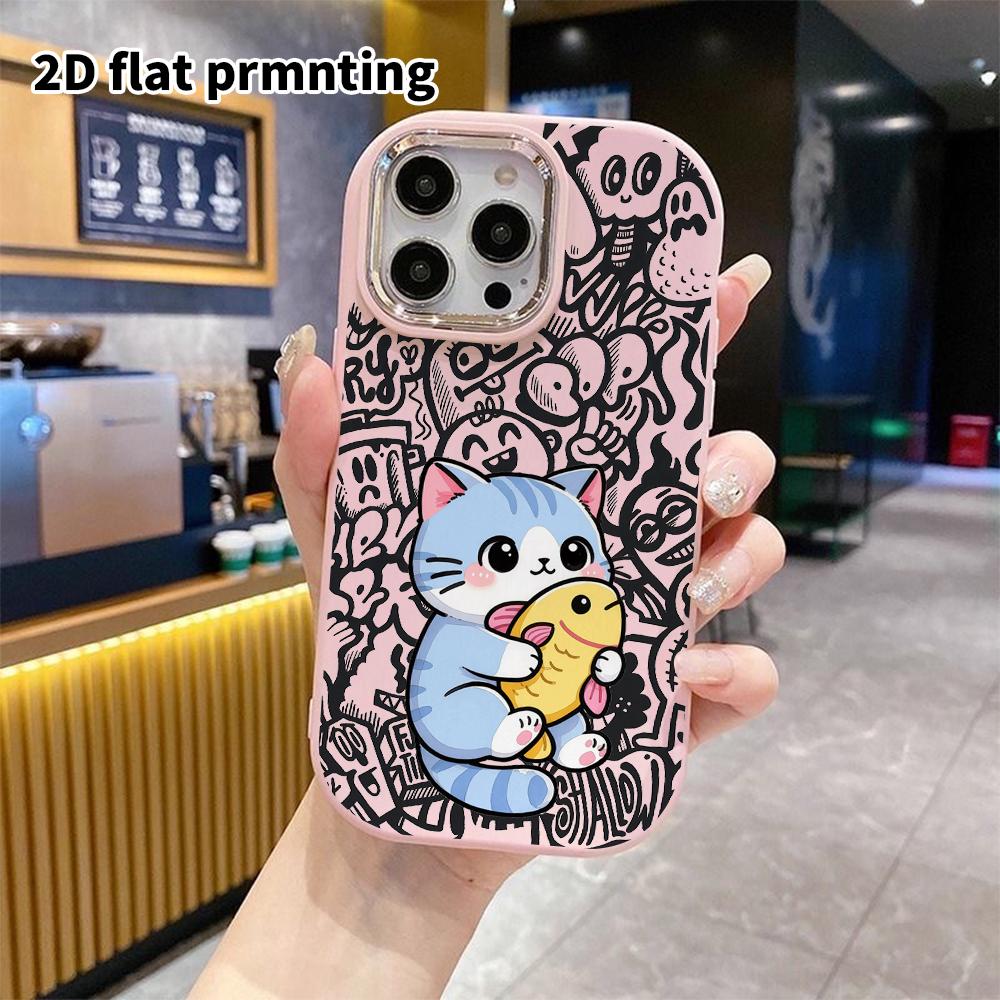 Phone Case: 2D Flat Design Suitable for iPhone 18 17 16 15 14 13 Pro Protective Case, Couple Style, Yellow Big Fish, Christmas and Halloween Gift
