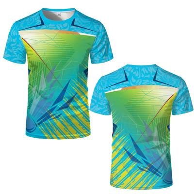 Sporty na świeżym powietrzu Ćwiczenia Koszulka do badmintona Oddychająca Szybkoschnąca Unisex Koszulki z krótkim rękawem Modne Topy z okrągłym dekoltem z nadrukiem 3D