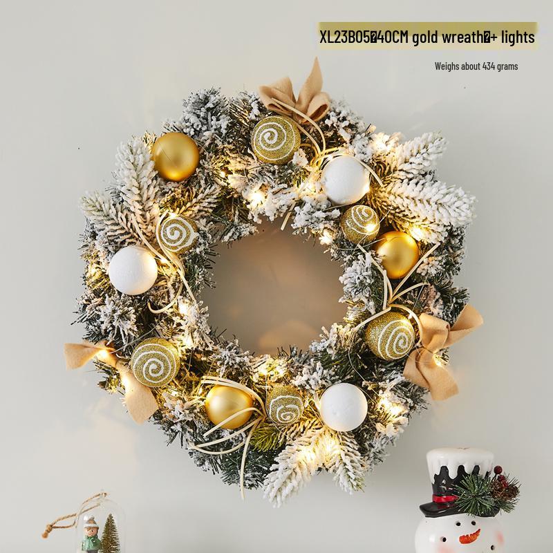 Creative Christmas Door & Window Wreath - Rattan Wall Hanging Ornament for Holiday Decor